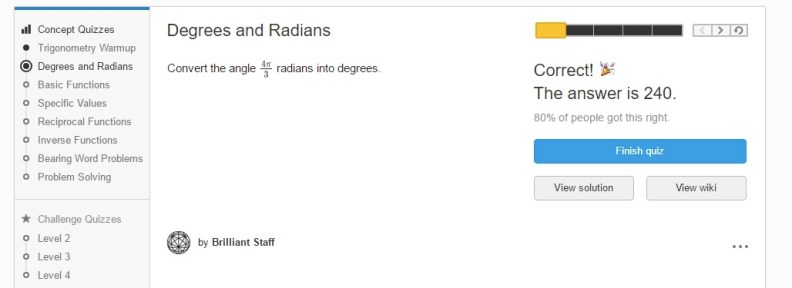 Brilliant Trigonometry 27 Mar 2017 1