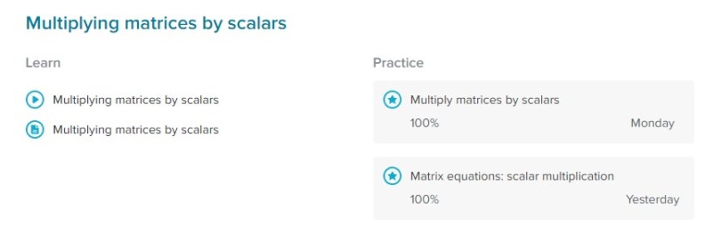 Matrices 20 September 2017